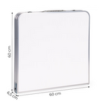 Сгъваема алуминиева къмпинг маса 120x60х61/70 см, регулируема, бяла