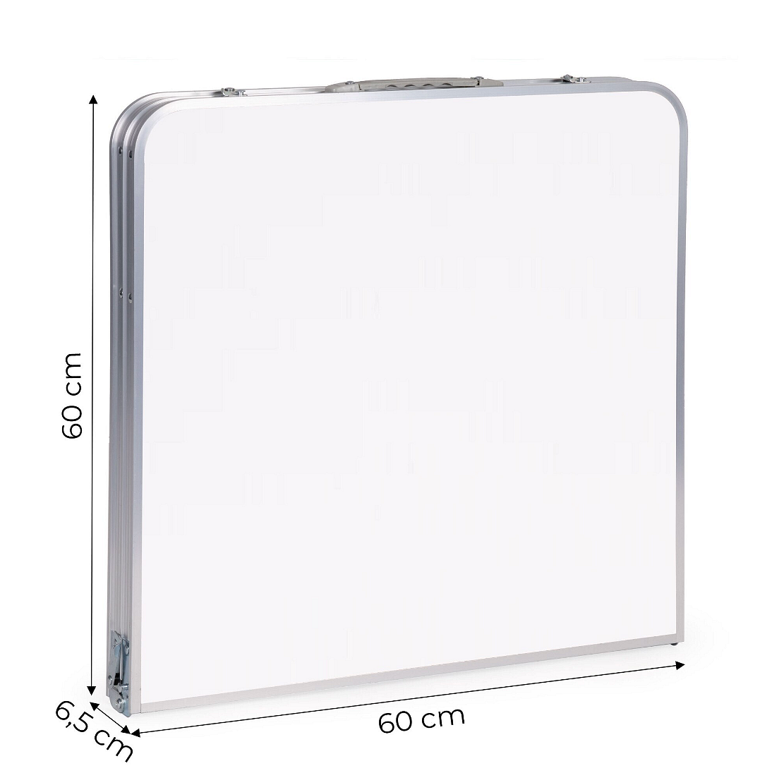 Сгъваема алуминиева къмпинг маса 120x60х61/70 см, регулируема, бяла