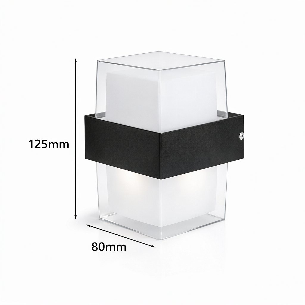 LED стенна кубична лампа, 10W, студено бяла светлина 6500К