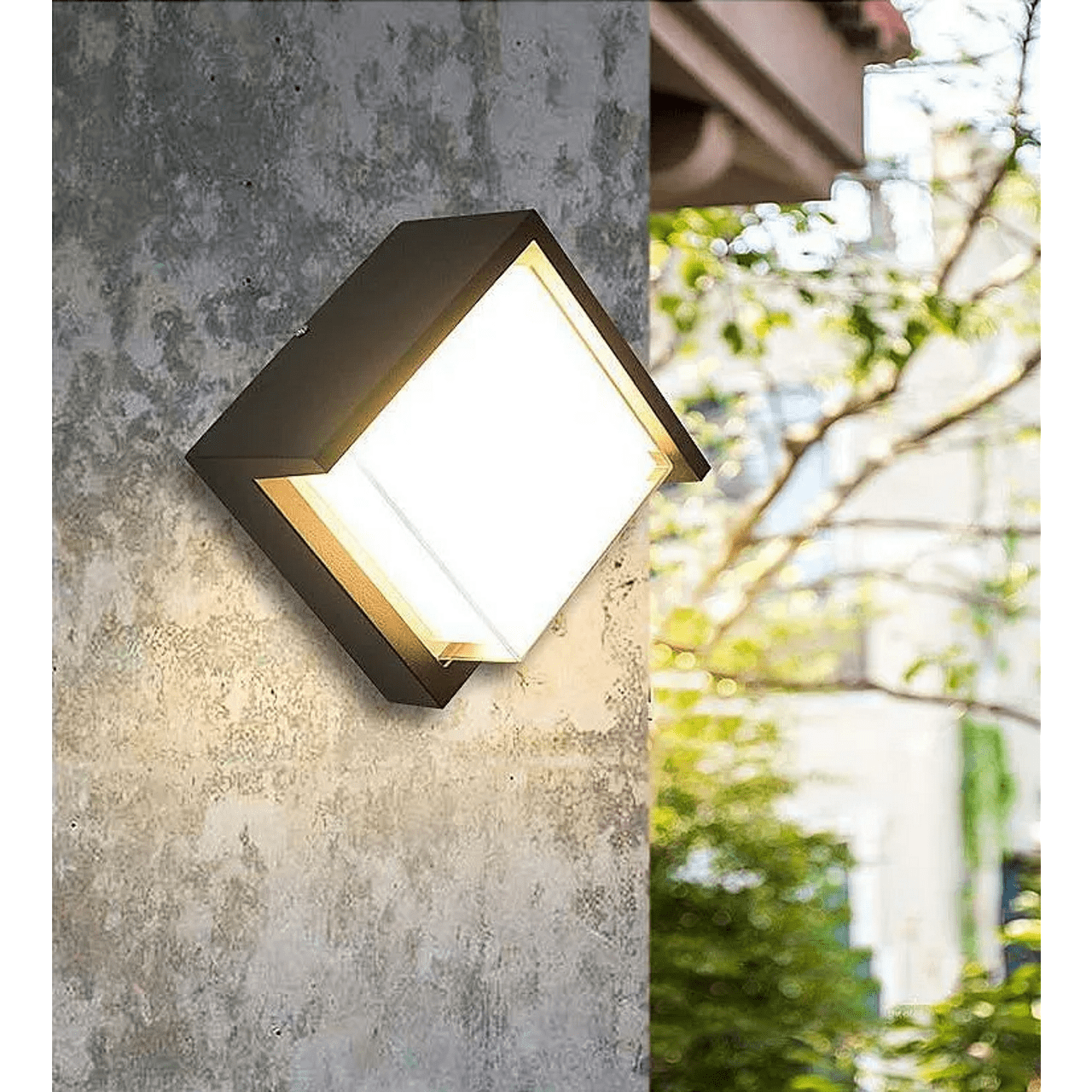 LED стенна квадратна лампа, 12W, неутрална бяла светлина 4200K