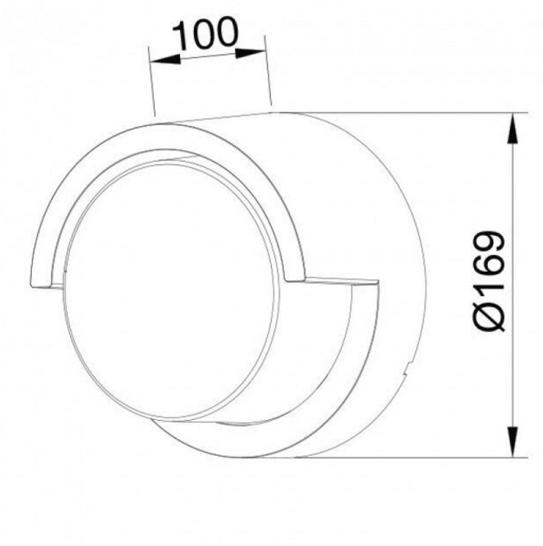 LED стенна лампа, 15W, топла бяла светлина 3000K