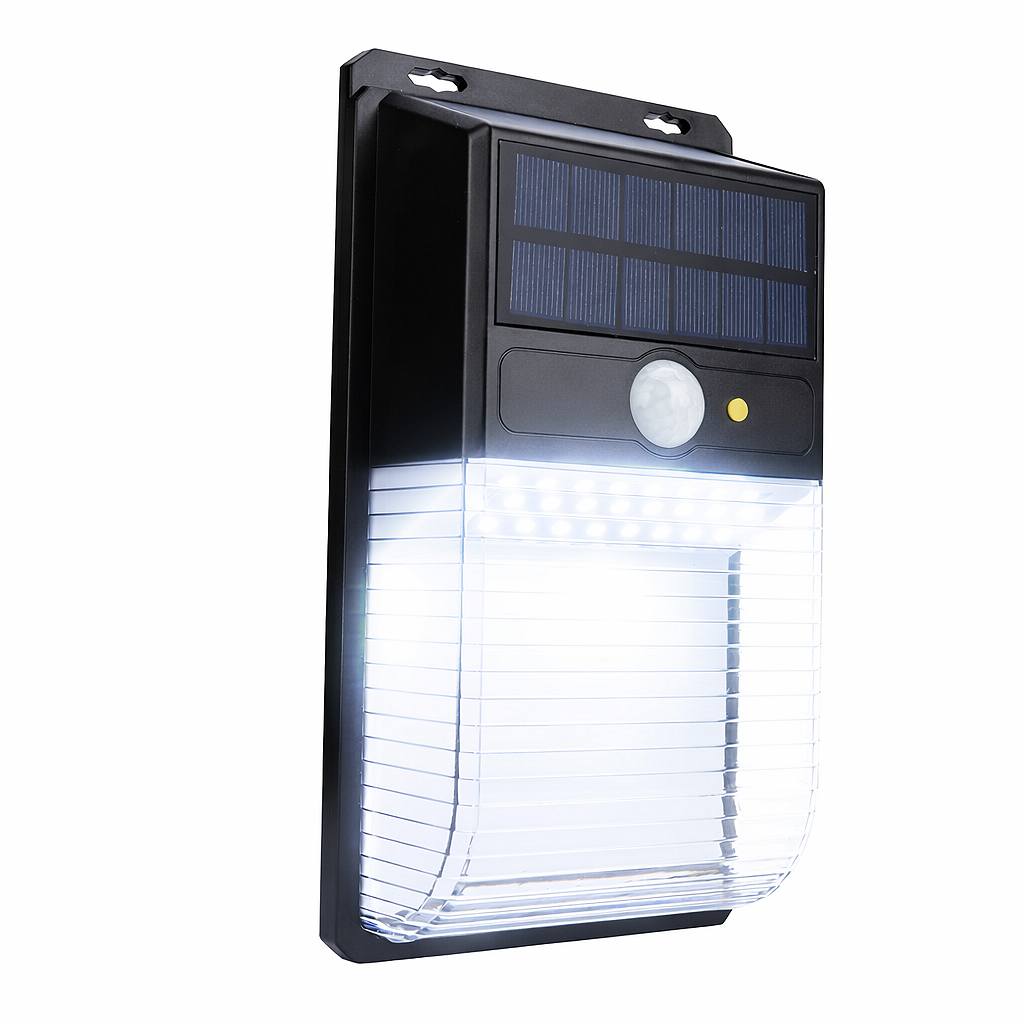 Соларна стенна лампа със сензор за движение, 36 LED – IP44